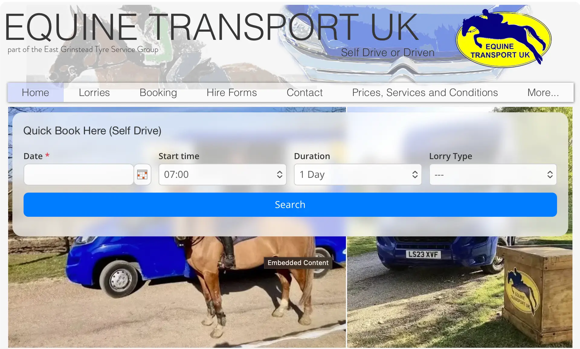 Equine Transport UK website