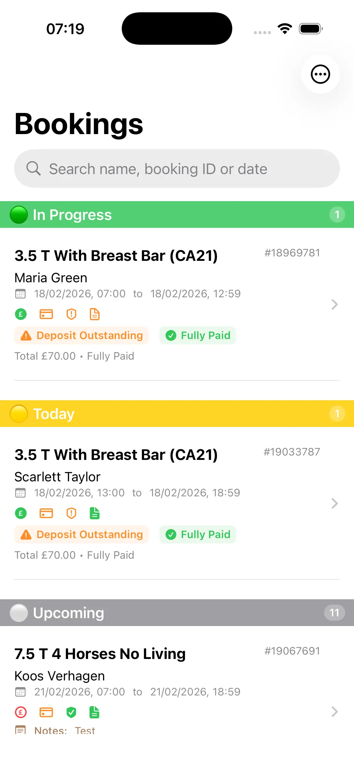 HireCheck dashboard screen
